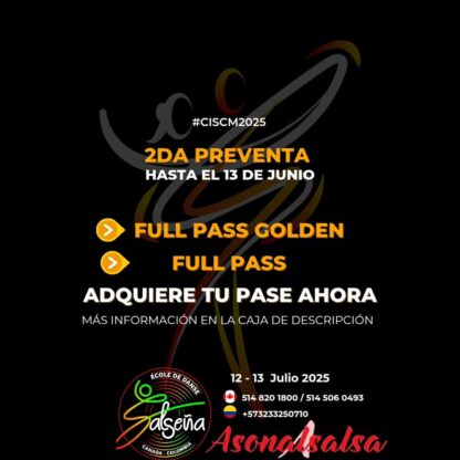 PRE-SALE FOR THE CALENA SALSA CONGRESS - 𝗙𝗨𝗟𝗟 𝗣𝗔𝗦𝗦